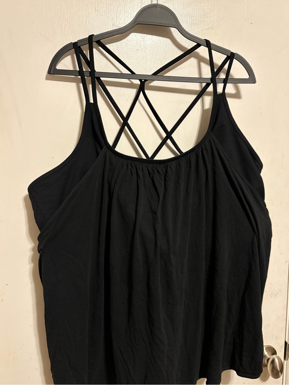 torrid Black Strappy Crisscross Back Tank Top